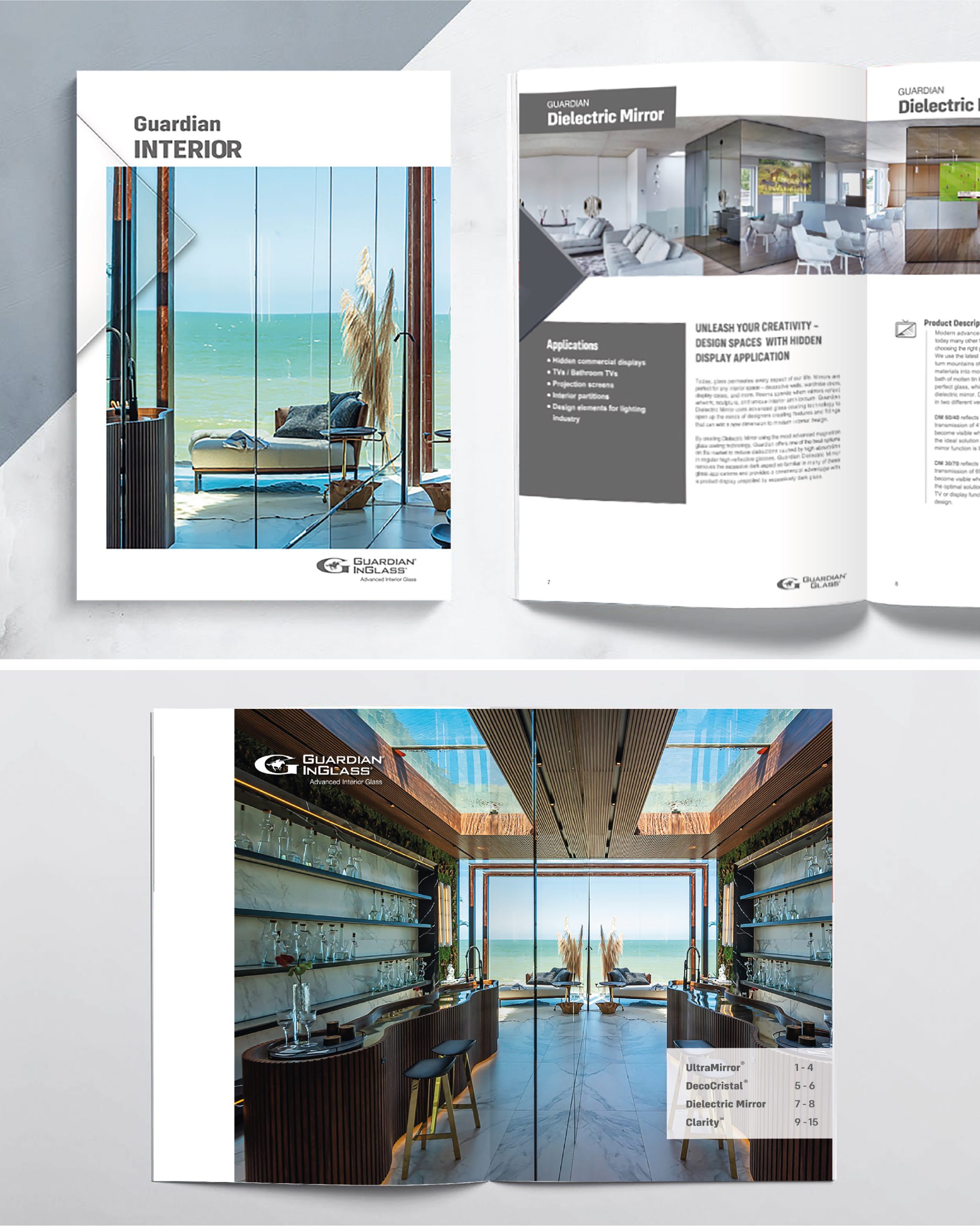 Design, Printing, Guardian Interior Glass Brochure